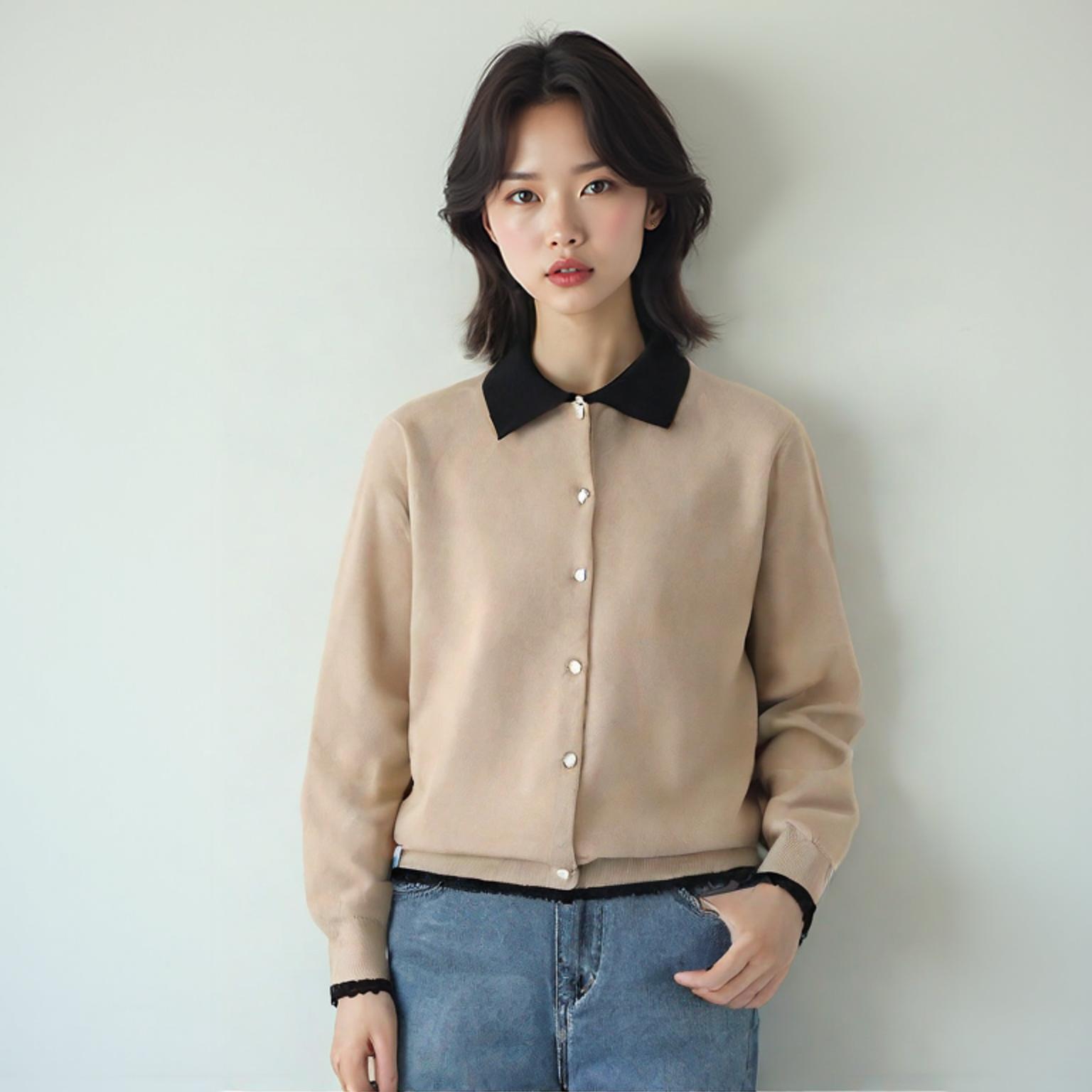 더아이잗 칼라카디건