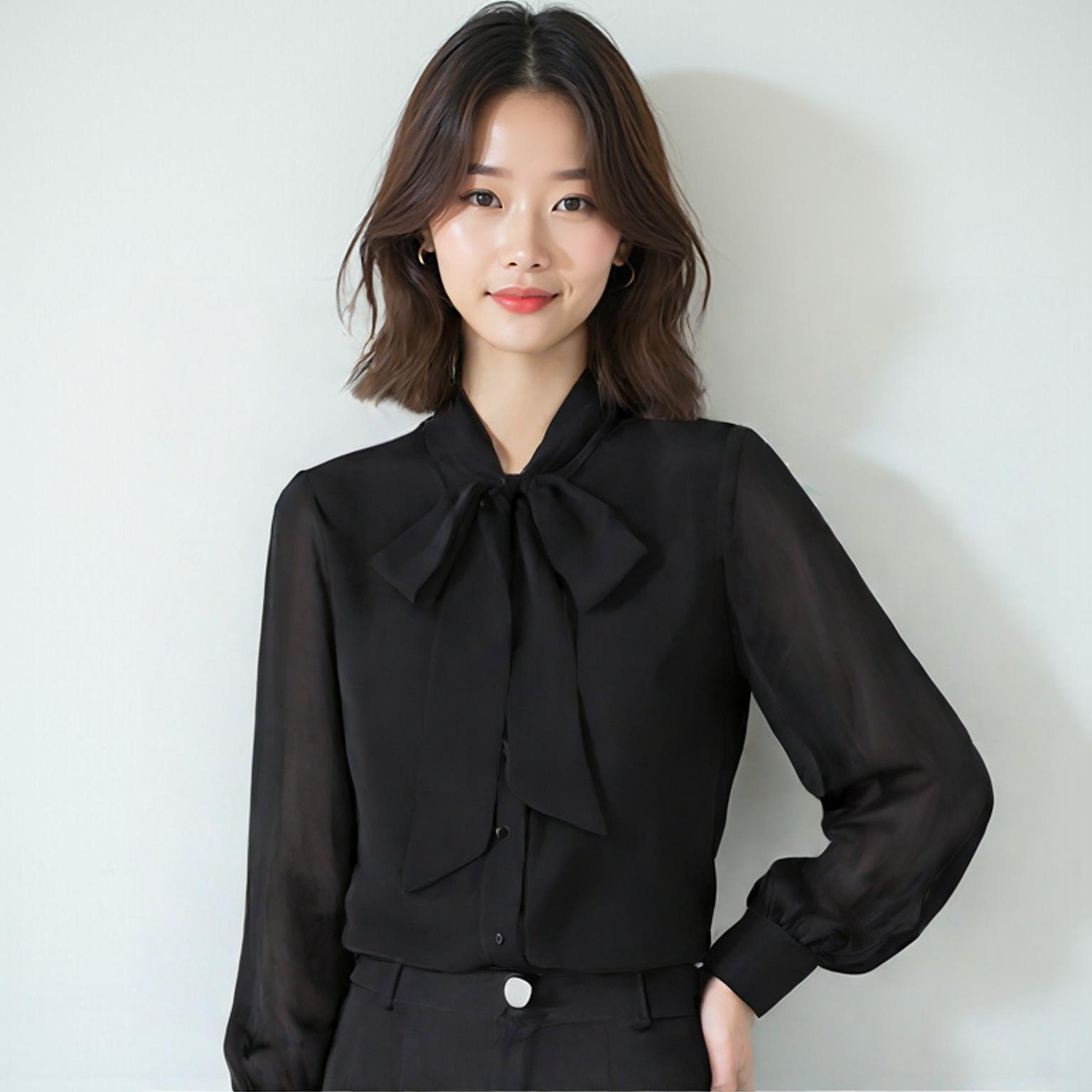 앳마크 블라우스