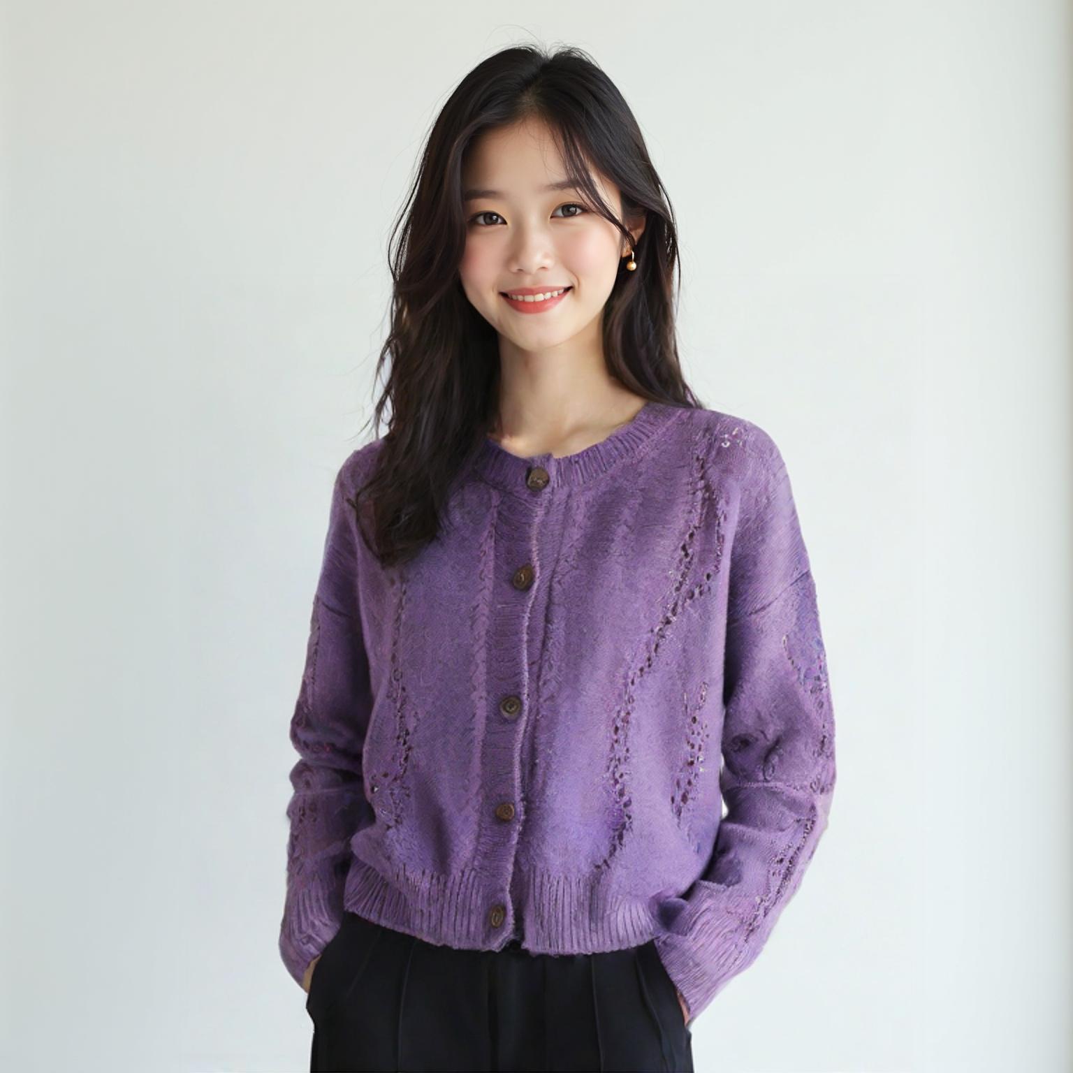 플라스틱 아일랜드 라운드카디건