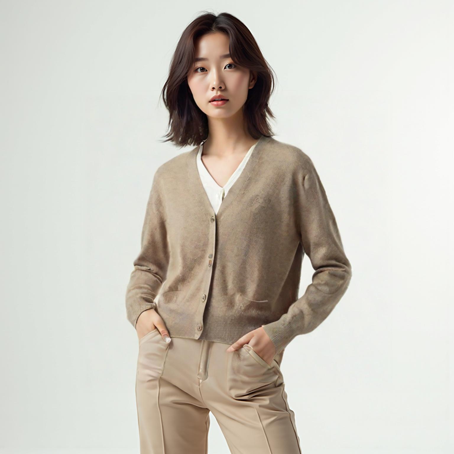 라코스테 브이넥카디건