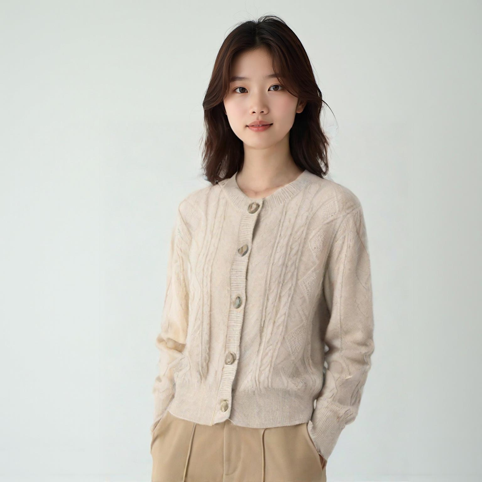 더엣지 라운드카디건