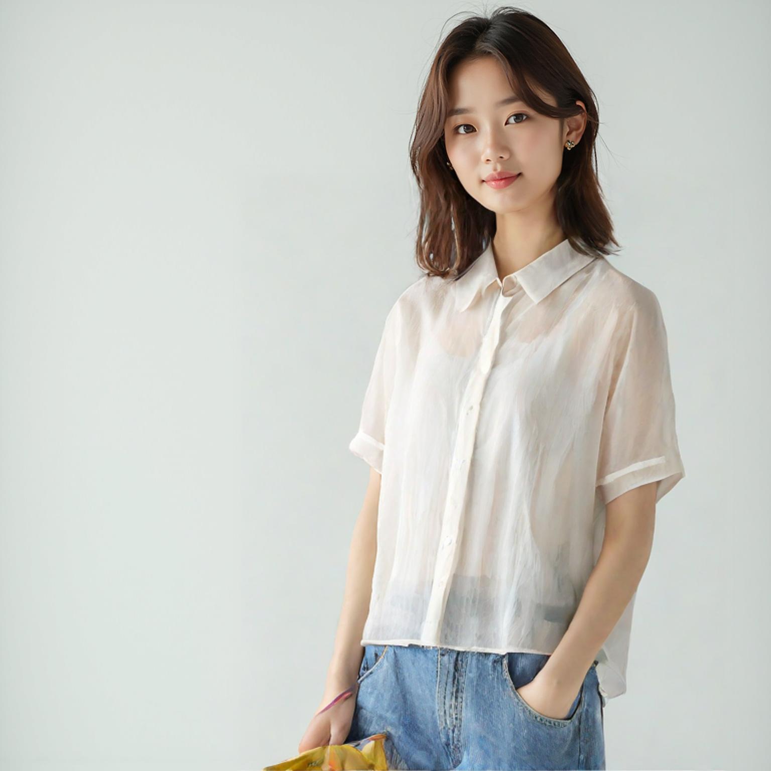 띠어리 블라우스