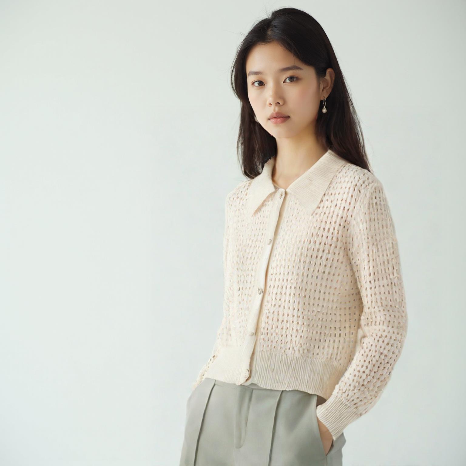 탑텐 칼라카디건