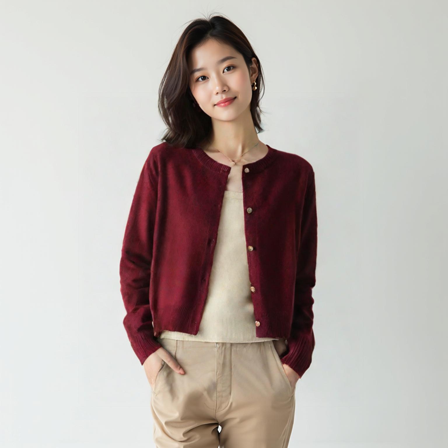 나인 라운드카디건