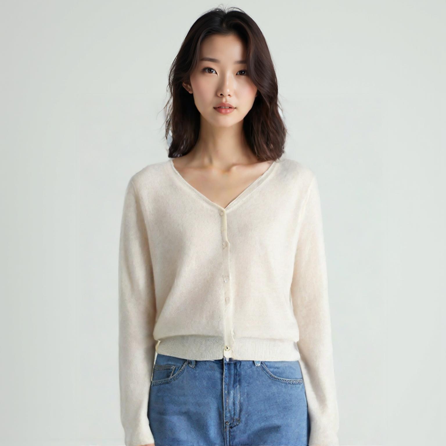 세잔 브이넥카디건