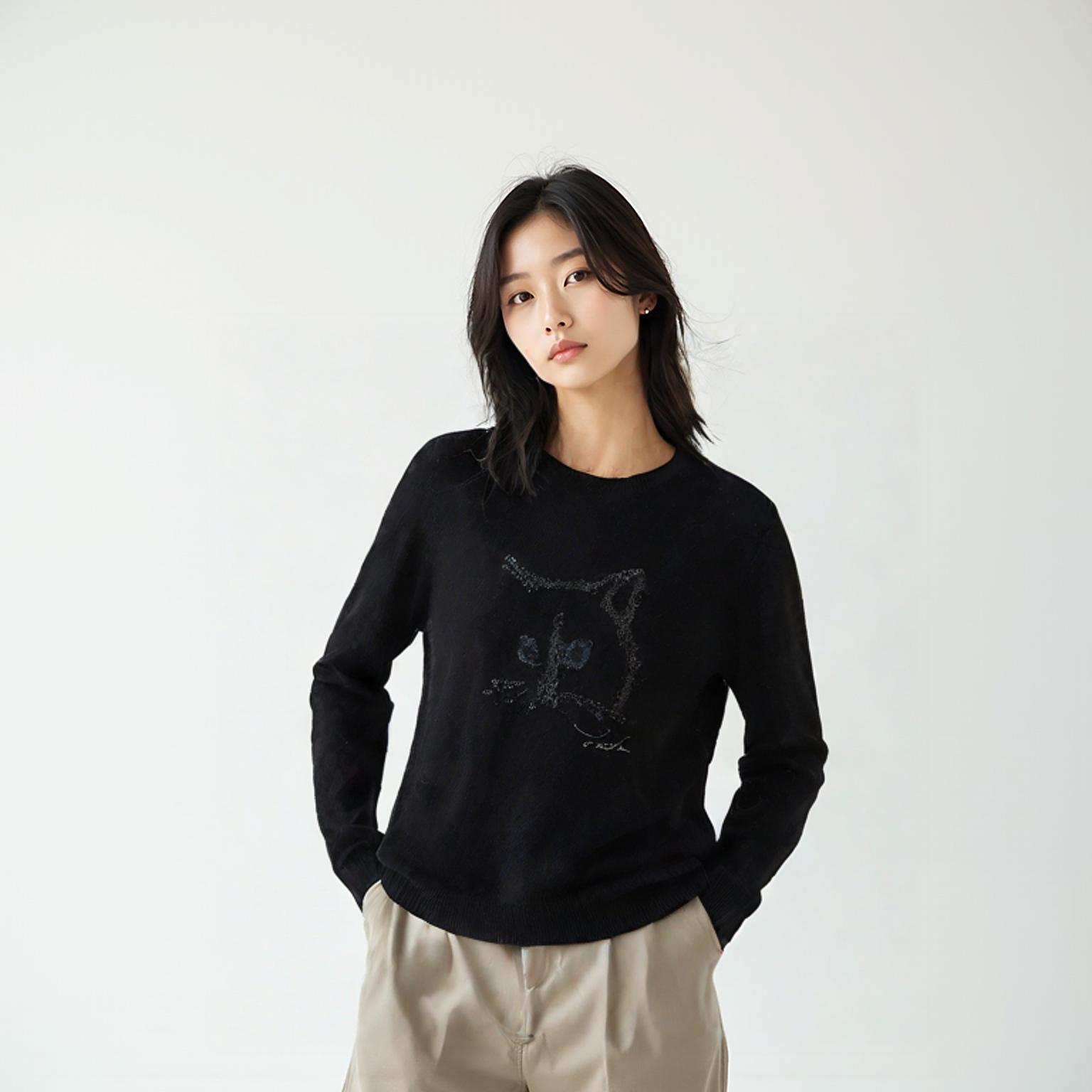 칼 라거펠트 라운드니트