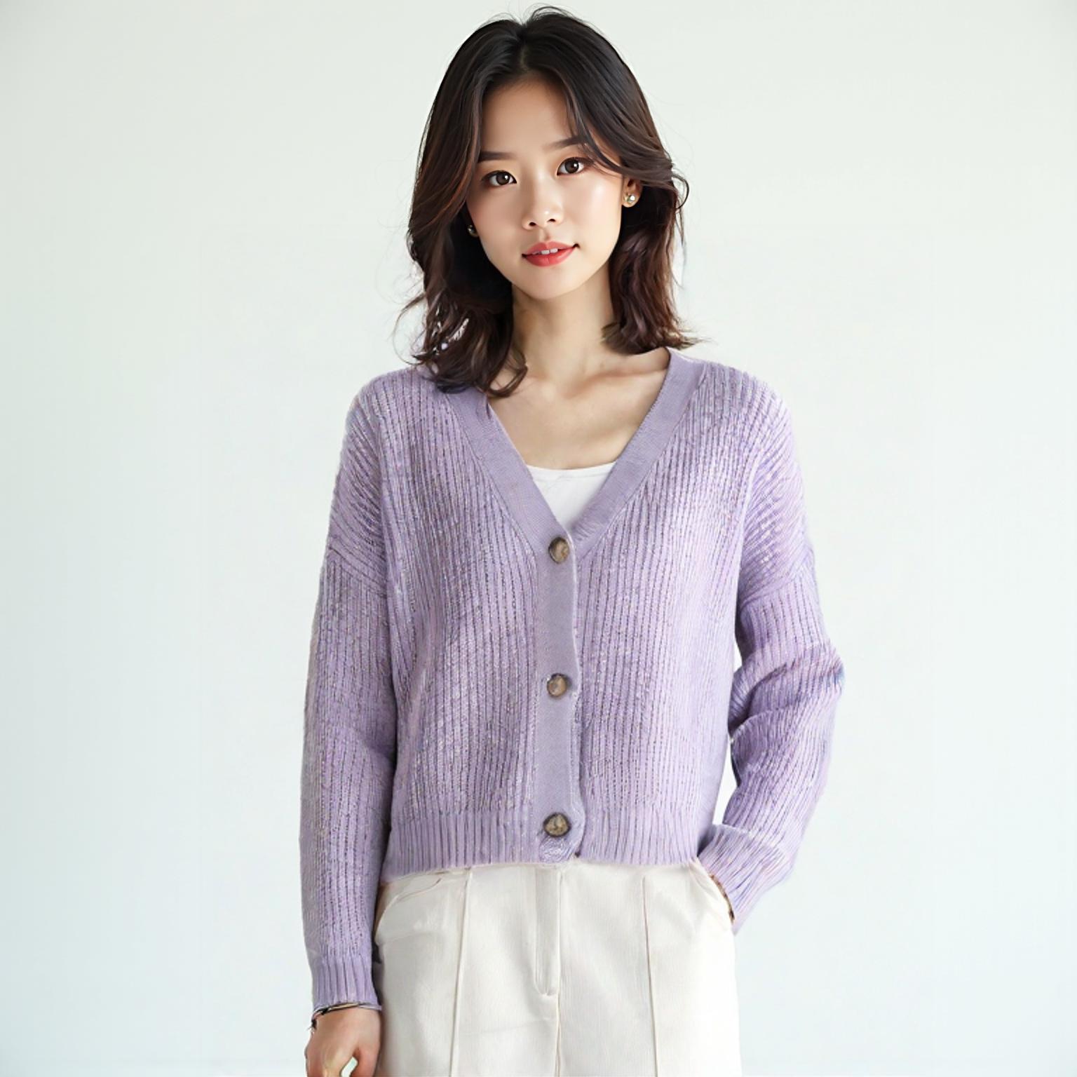 트렌드컬렉션 브이넥카디건