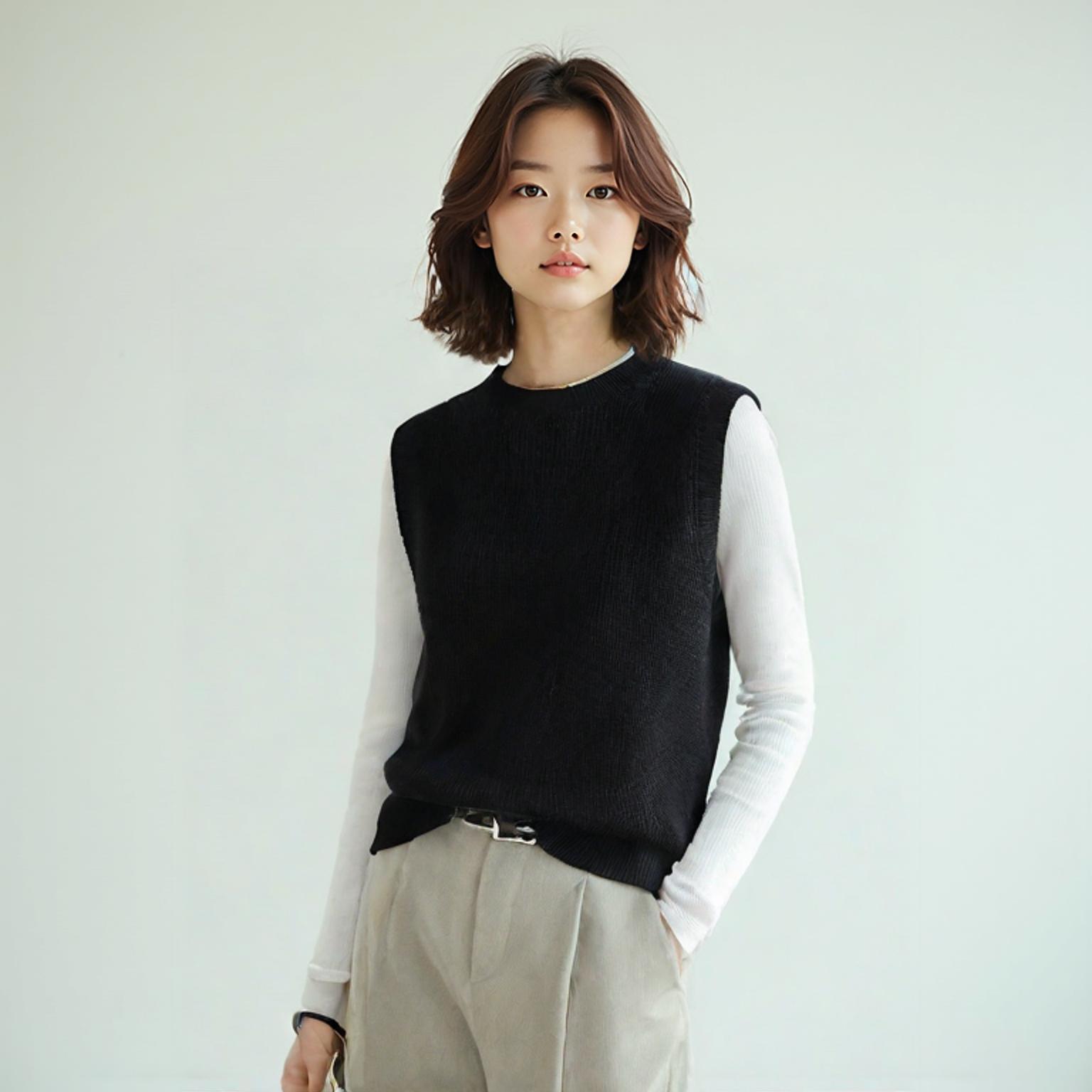 유니클로 니트조끼
