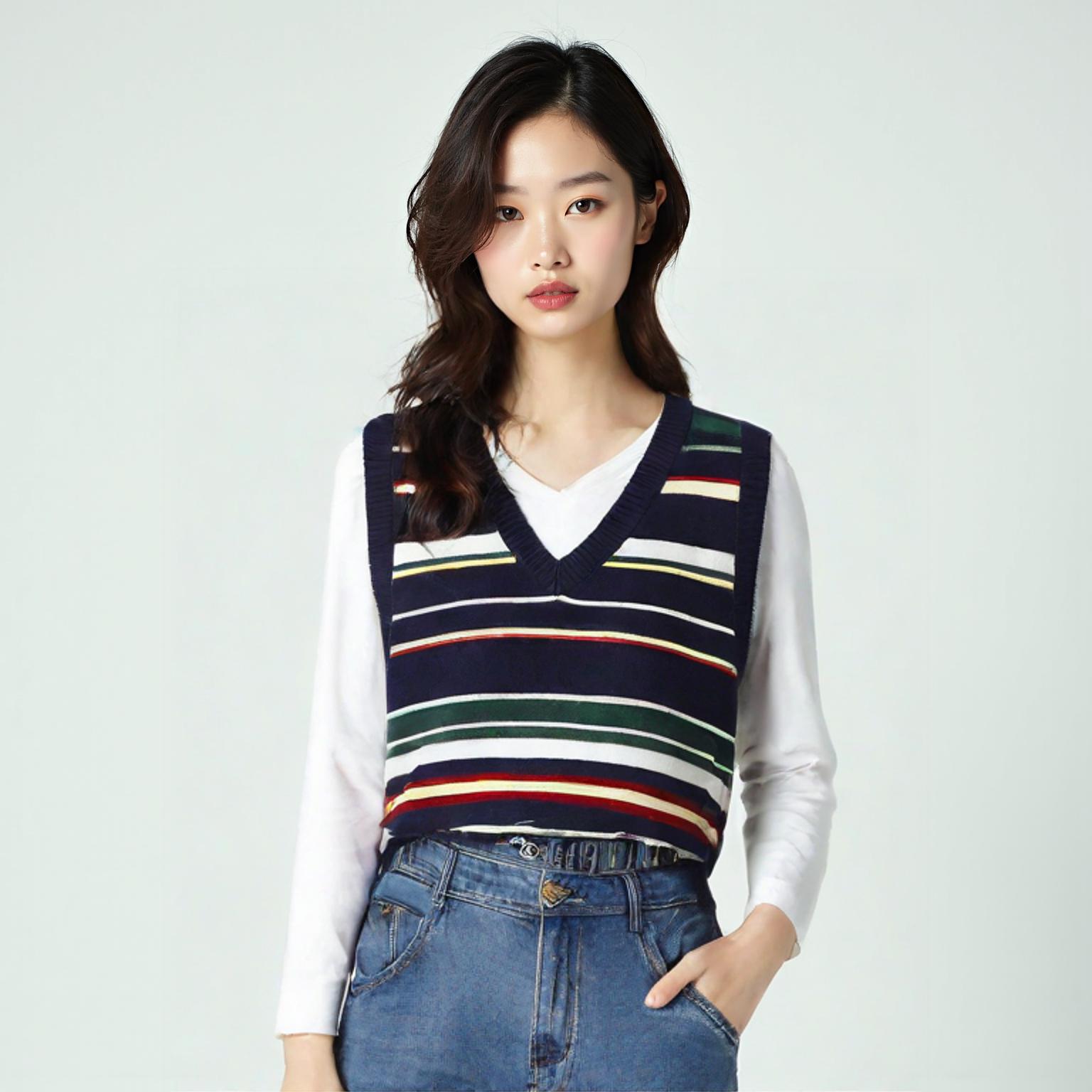 로맨틱크라운 니트조끼
