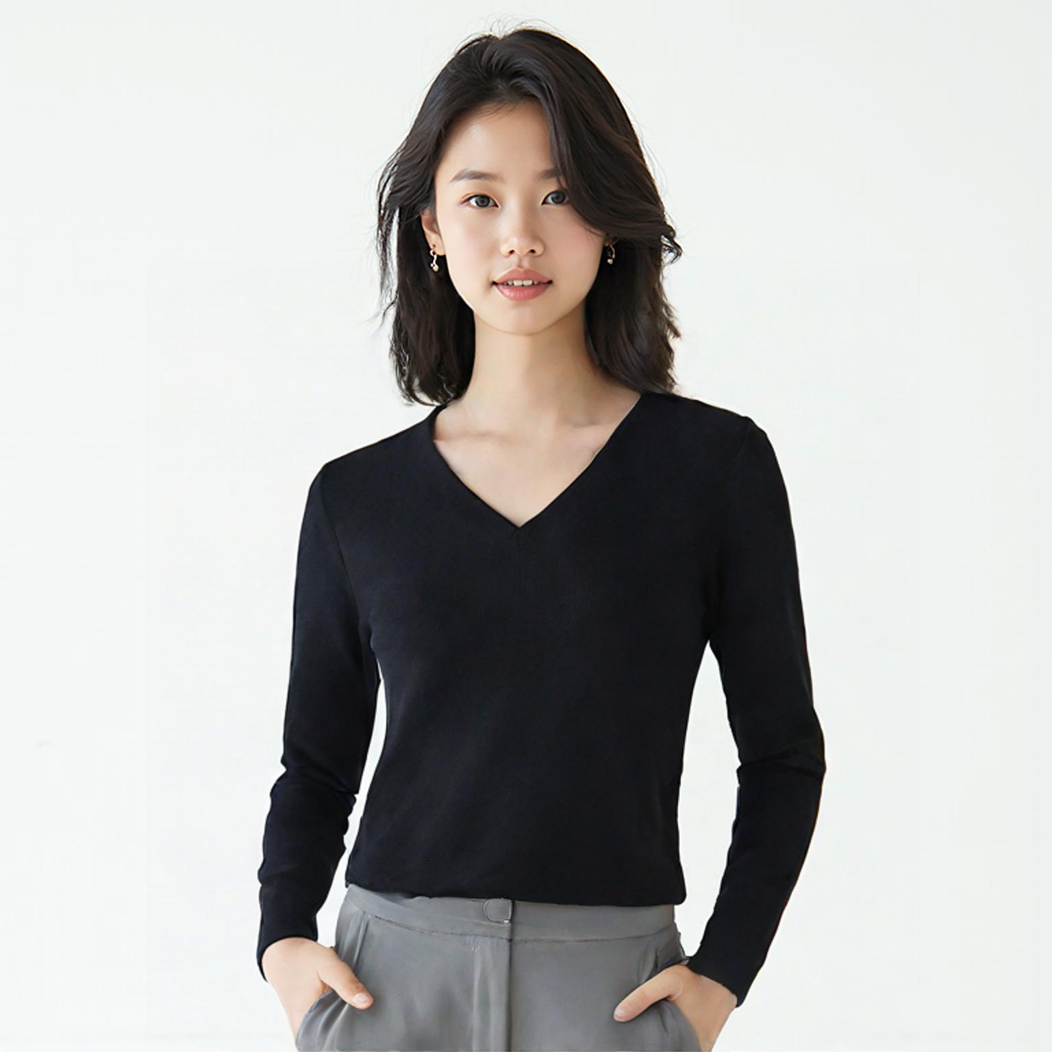 유니클로 앤 르메르 브이넥니트