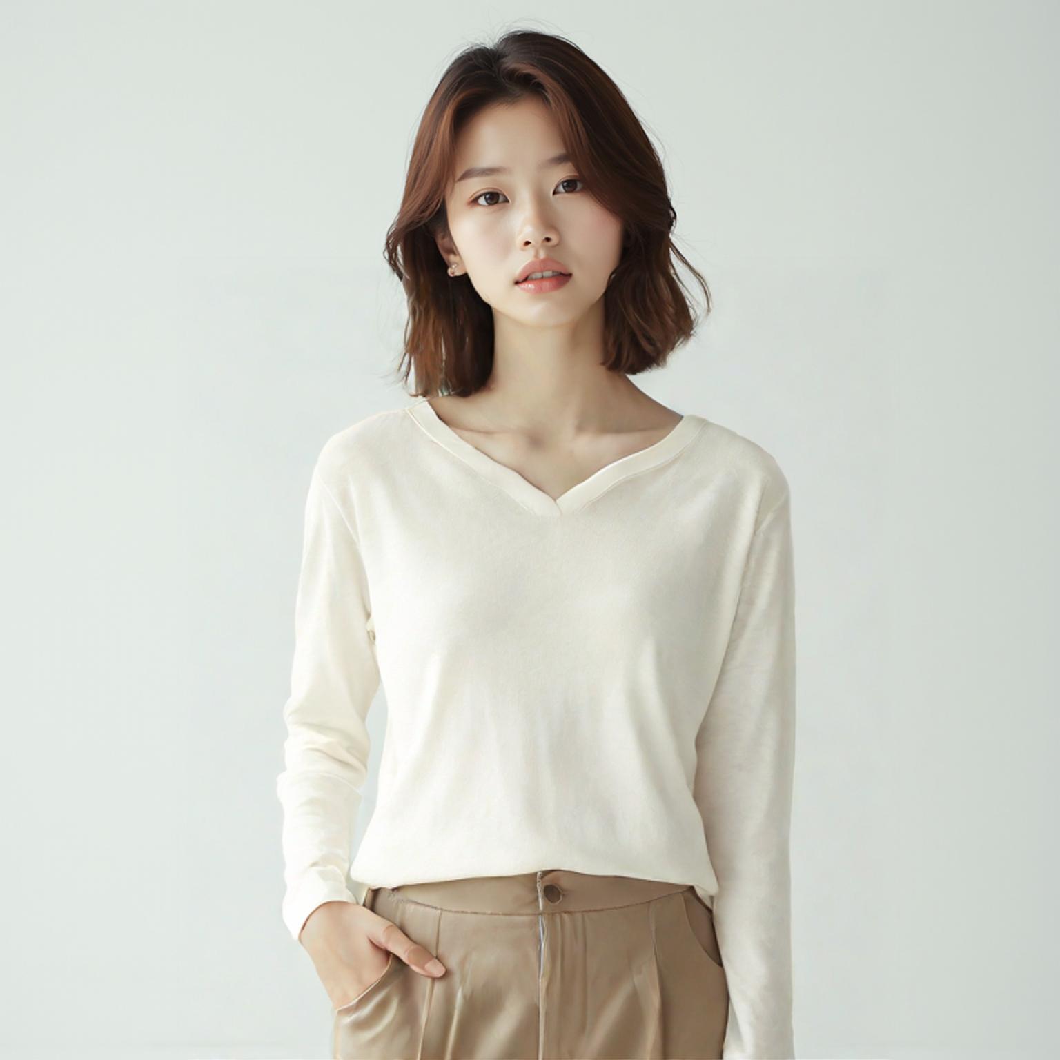 유메르 브이넥니트