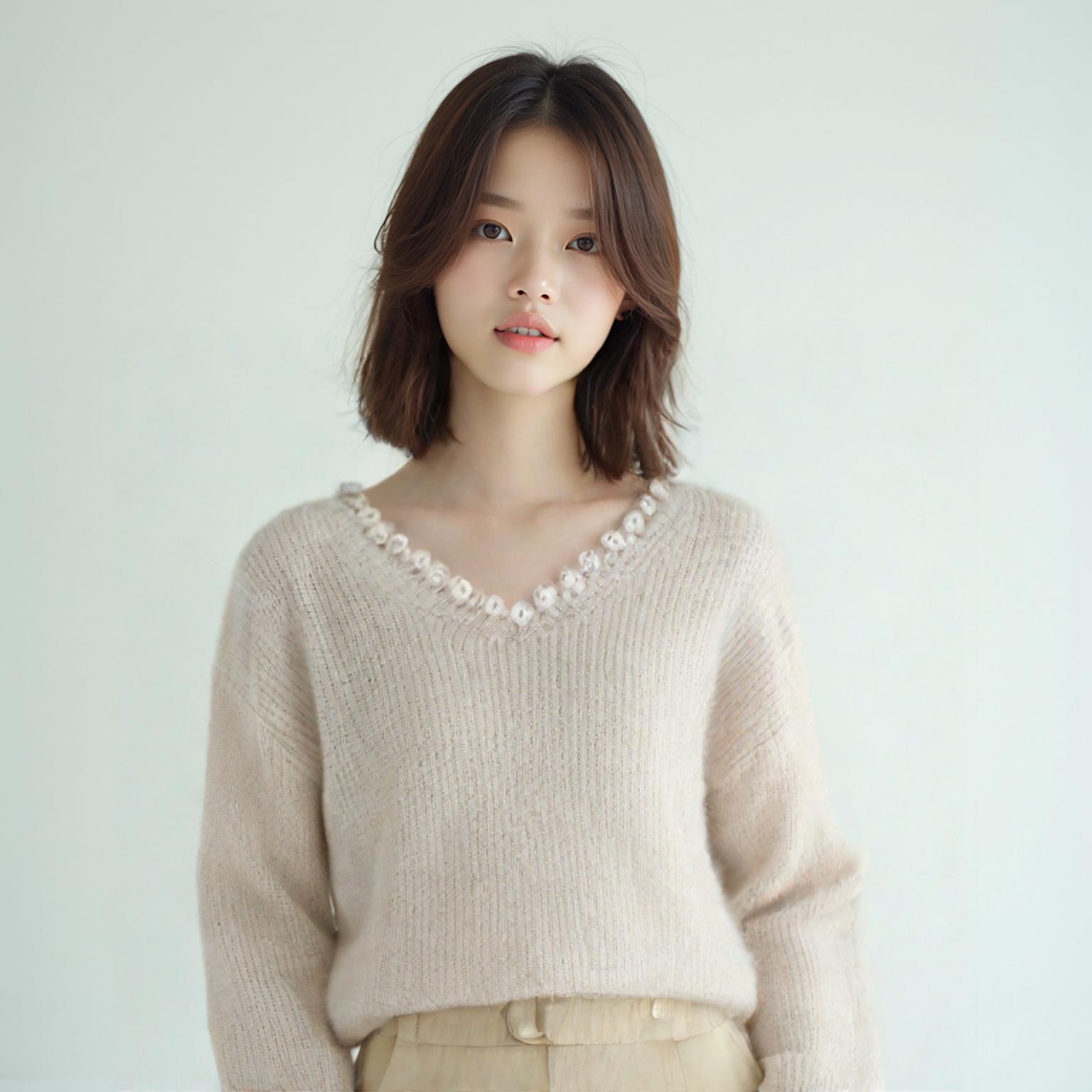 자라 브이넥니트