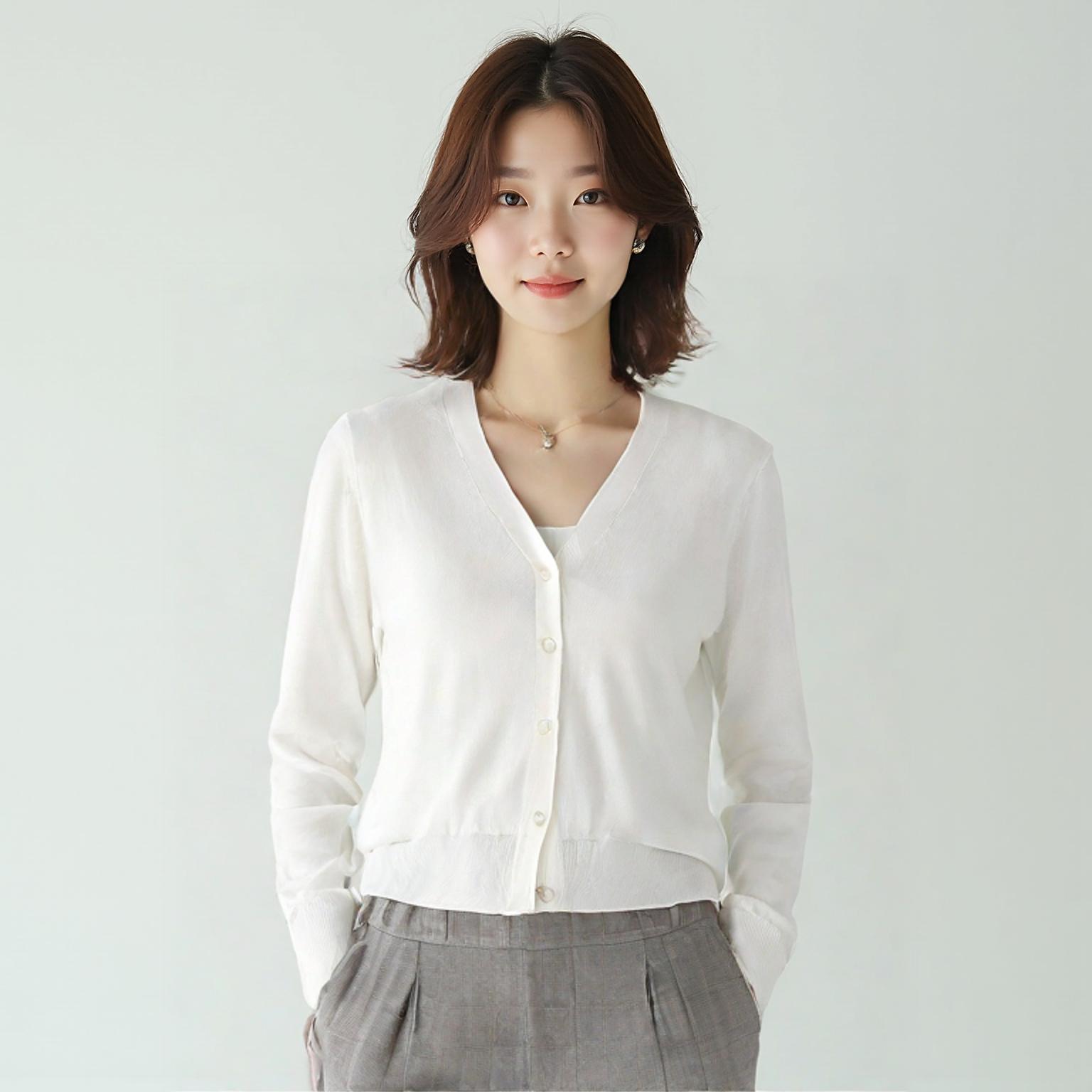 스파오 브이넥카디건