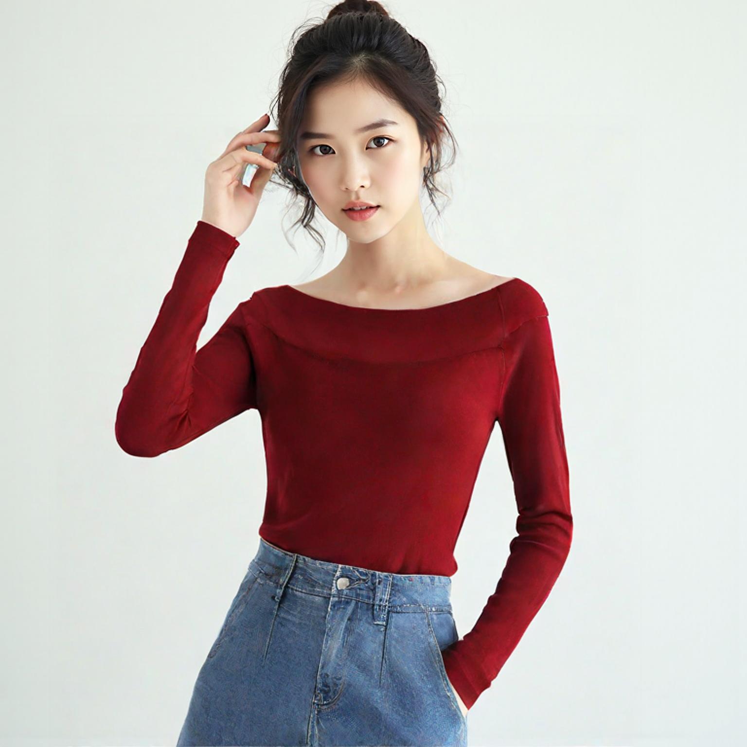 유니클로 보트넥니트