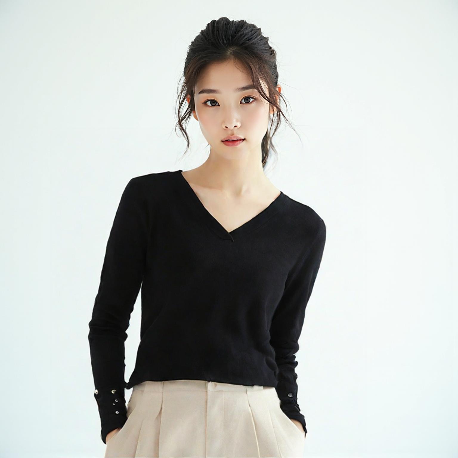 자라 브이넥니트