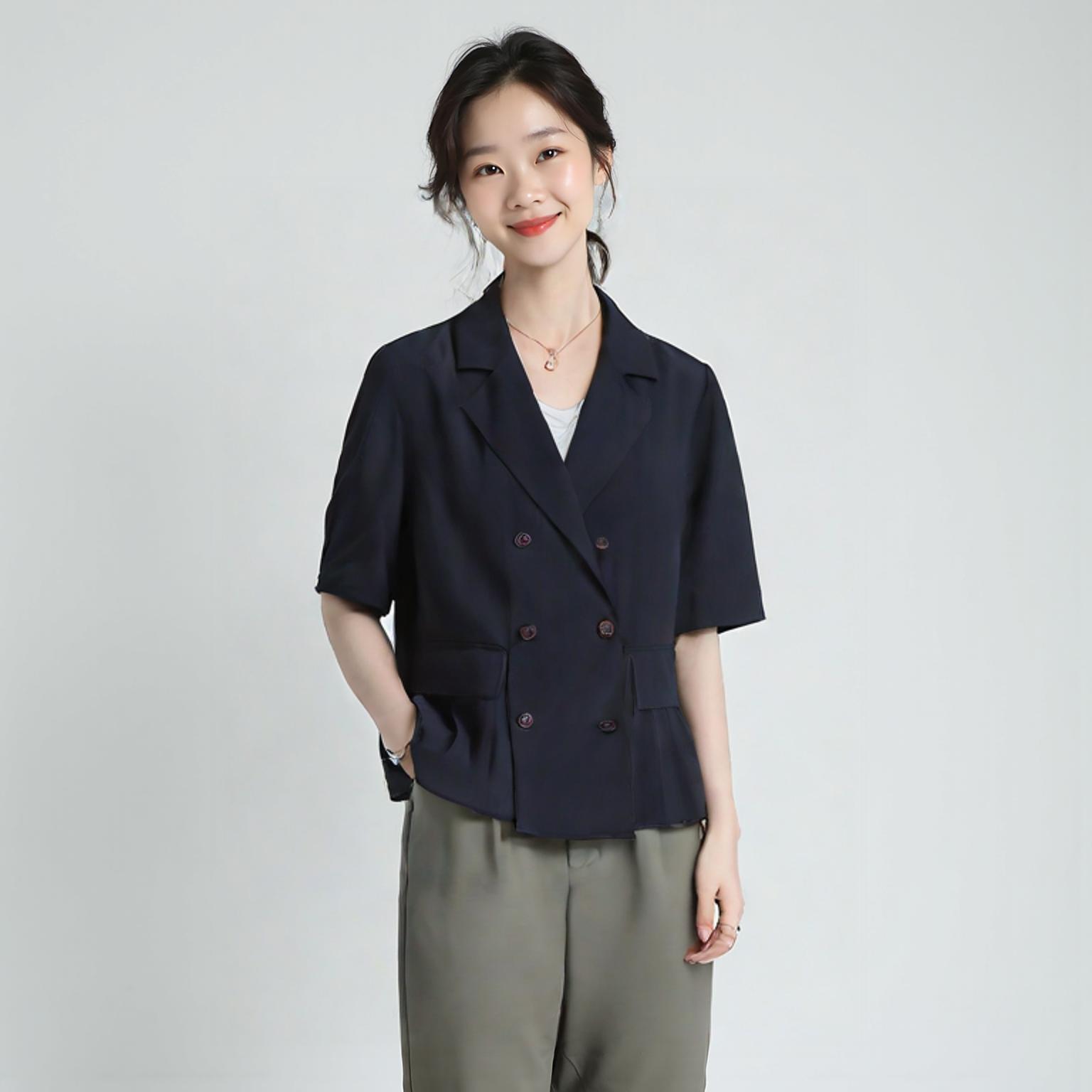 라인 블라우스