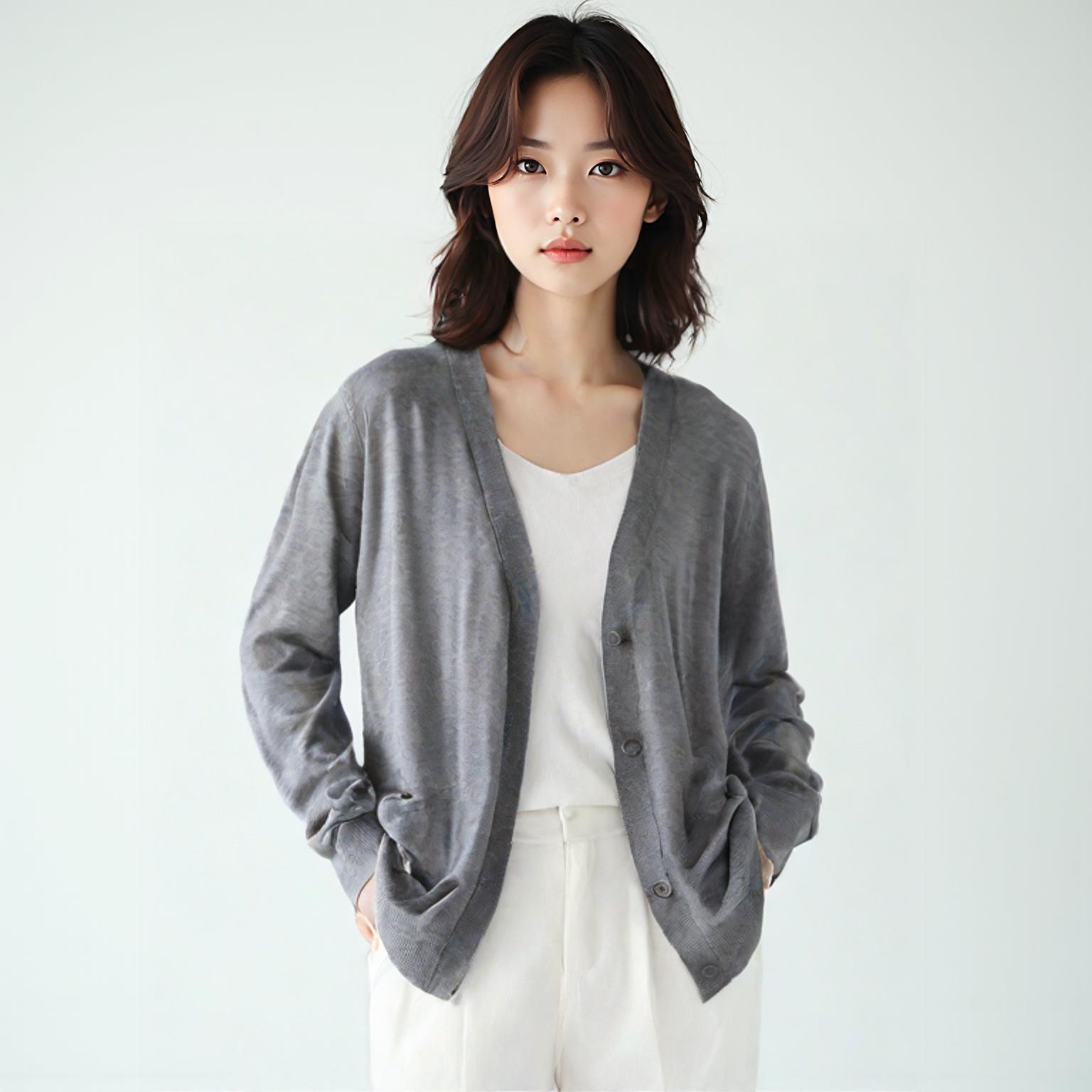 지오송지오 브이넥카디건