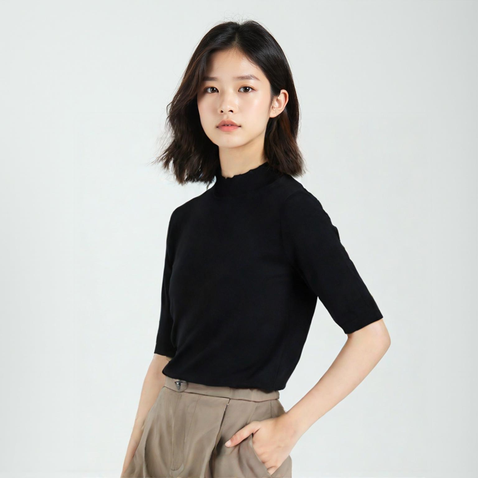 레니본 긴팔티셔츠