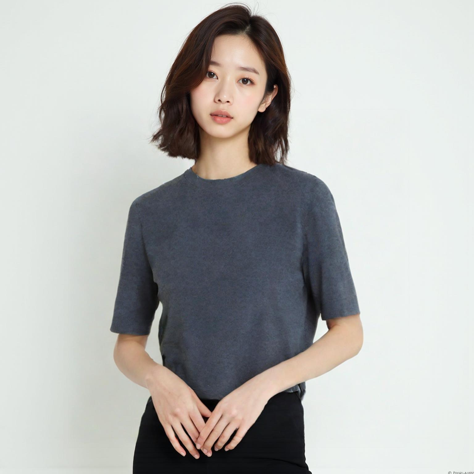 더캐시미어 반팔티셔츠