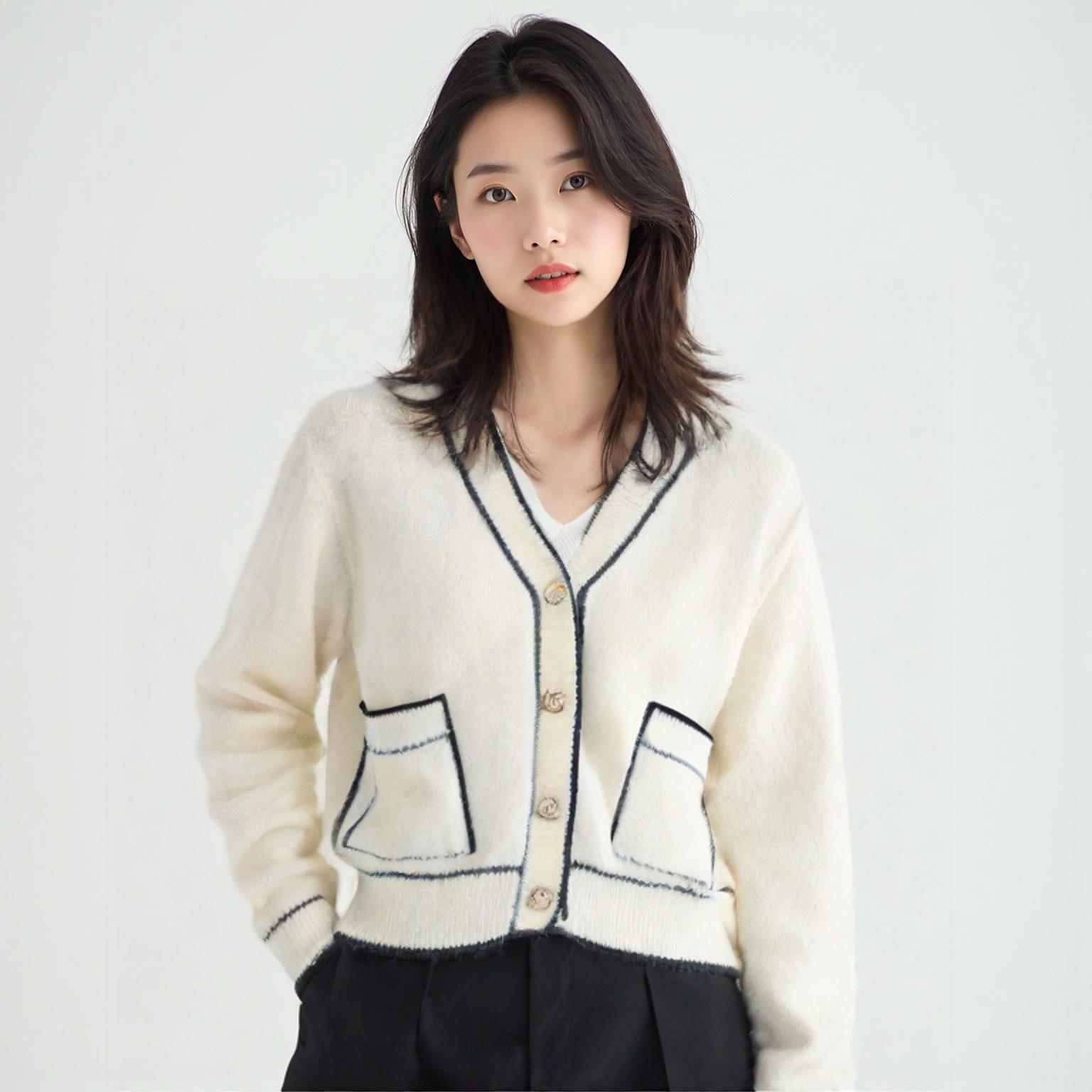아수라 브이넥카디건