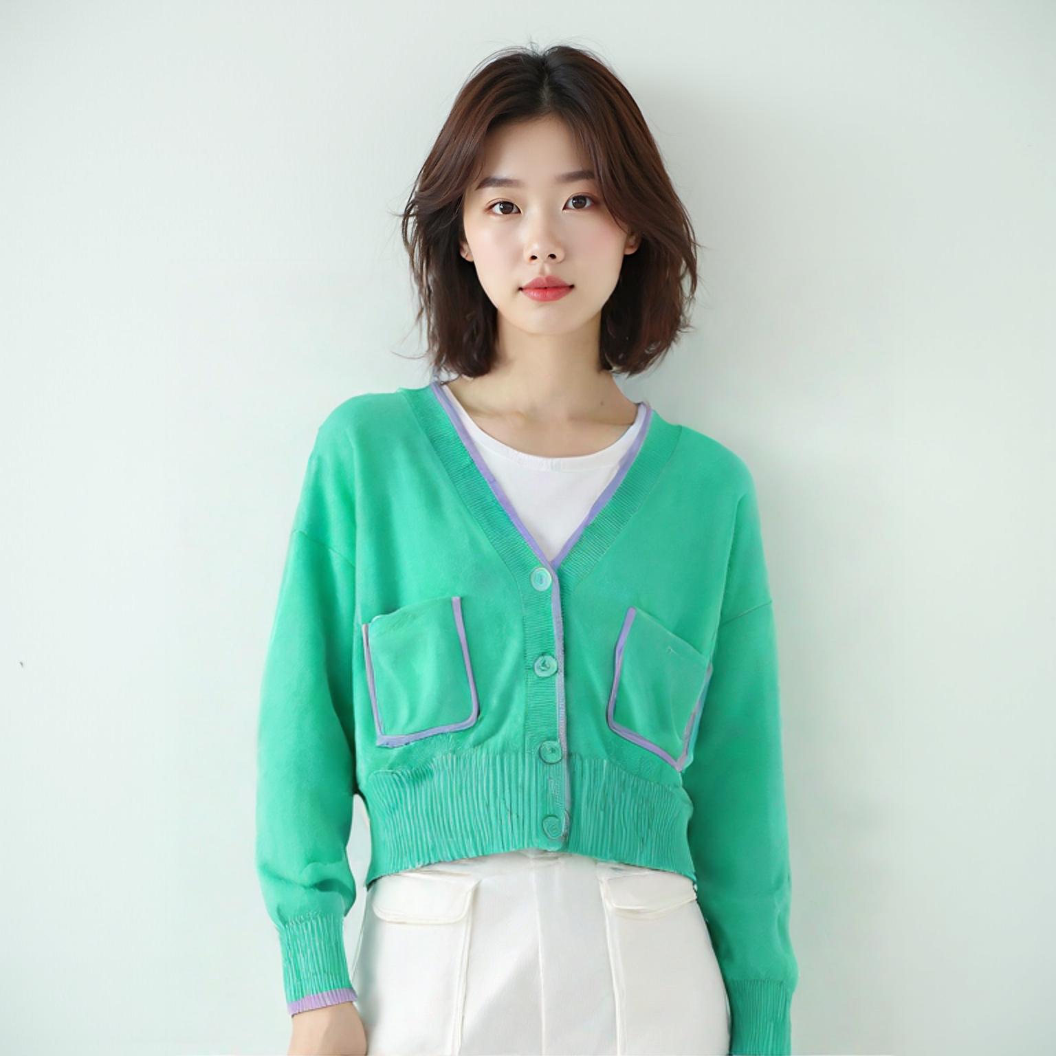 쥬시쥬디 브이넥카디건