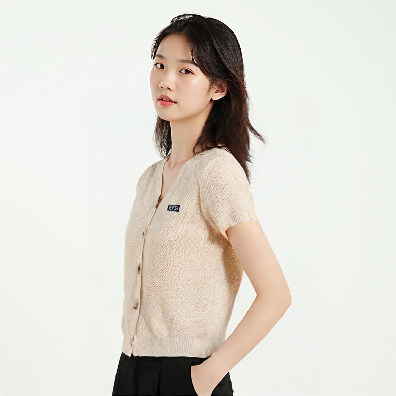 스컬프터 브이넥카디건