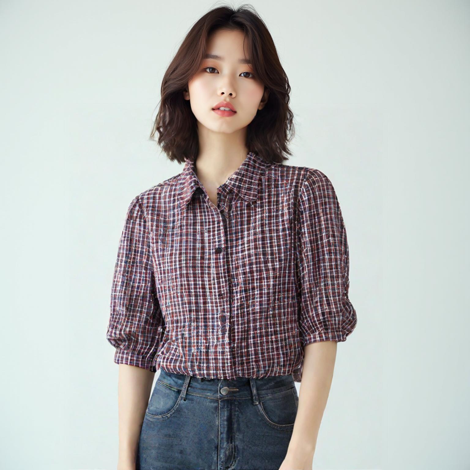 톰그레이하운드 블라우스