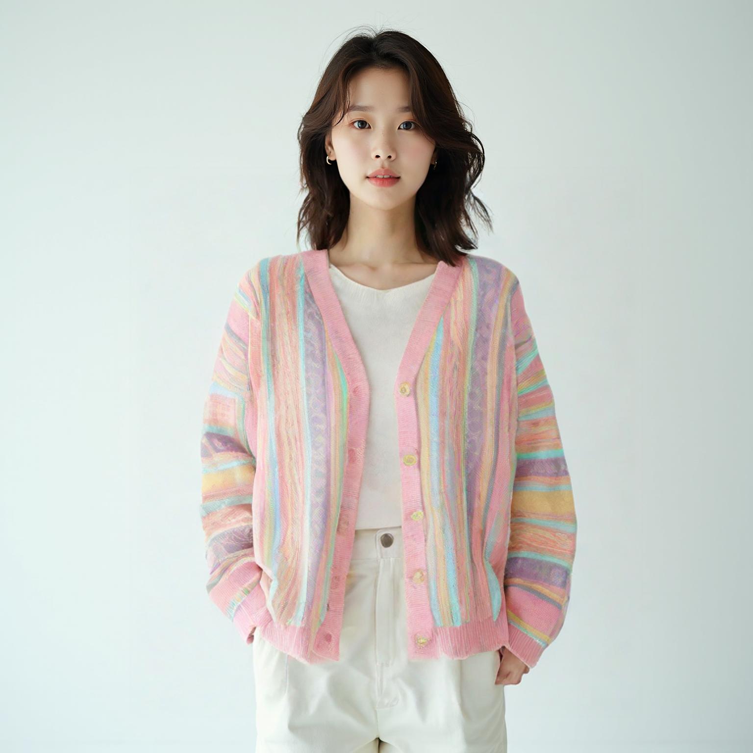 라운드트리코 브이넥카디건
