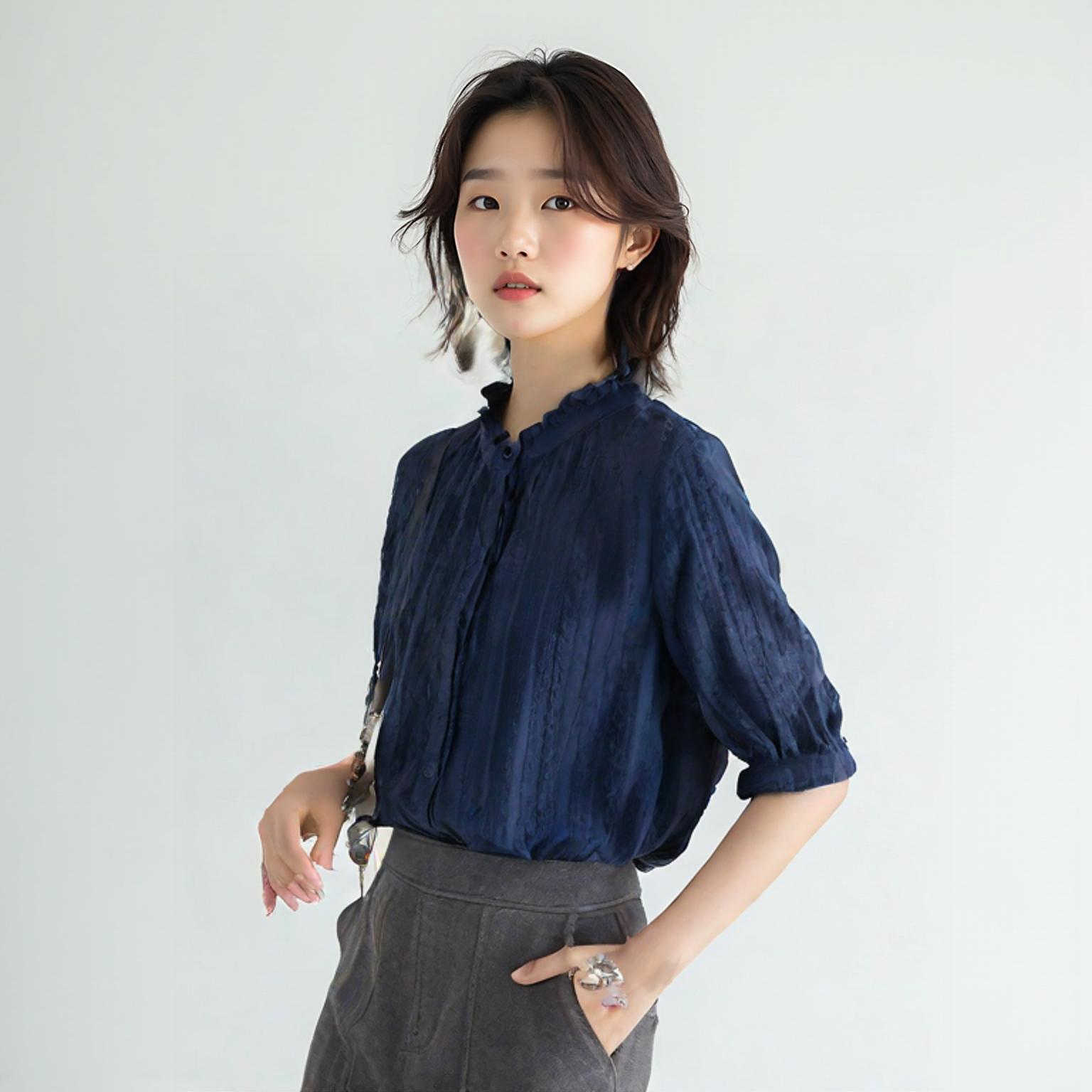 헤지스 블라우스