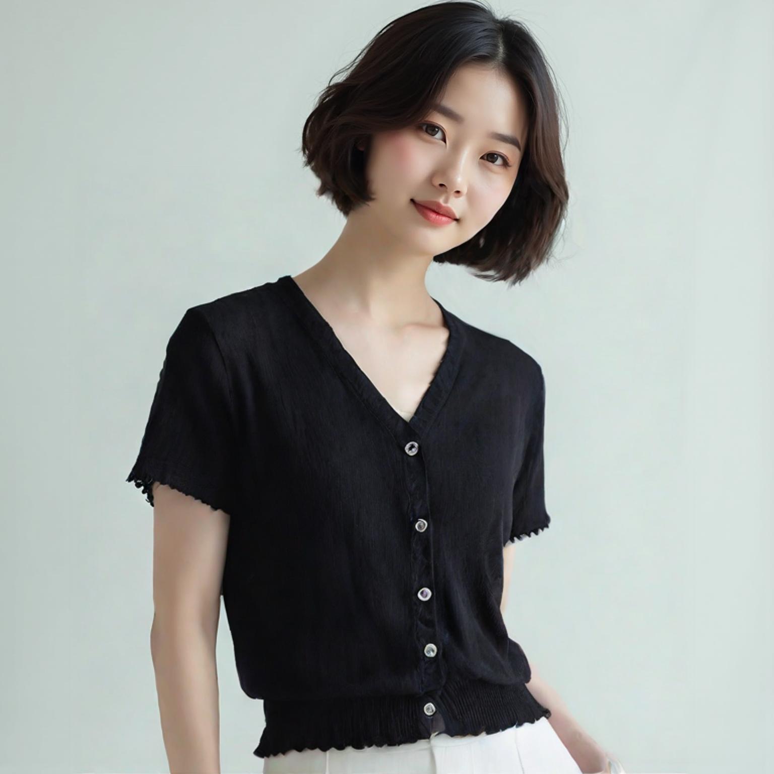 게스 브이넥카디건