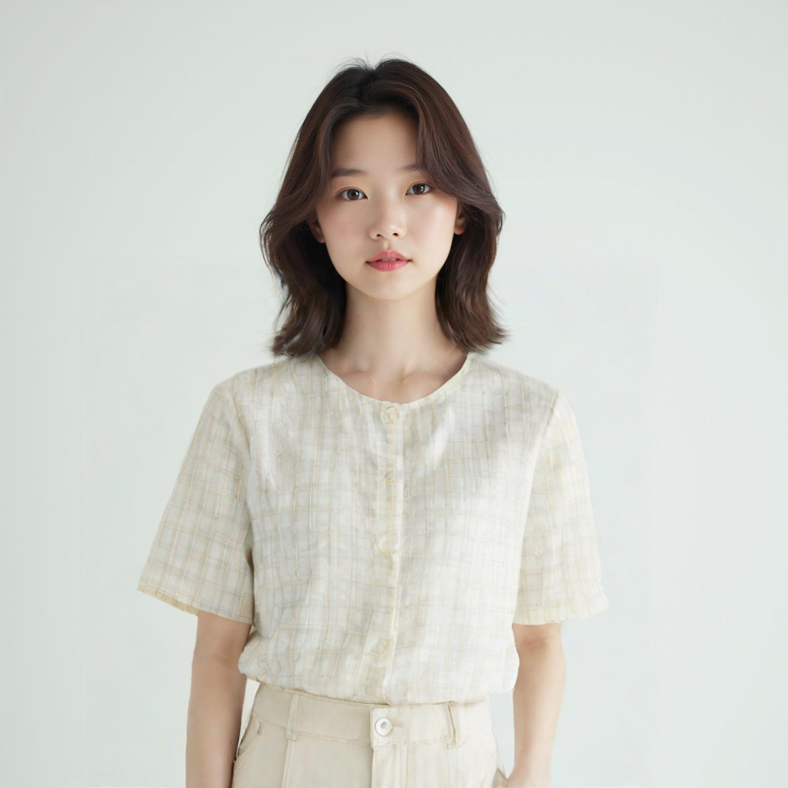 가니송 블라우스