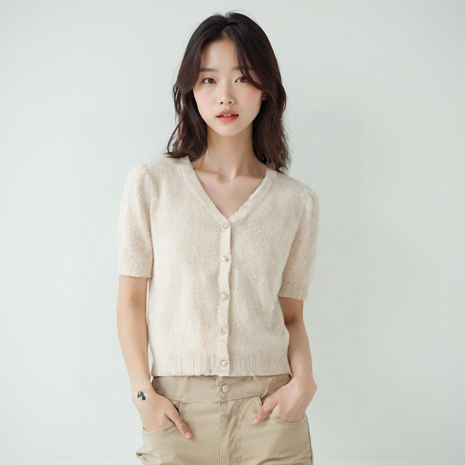 시엔느 브이넥카디건
