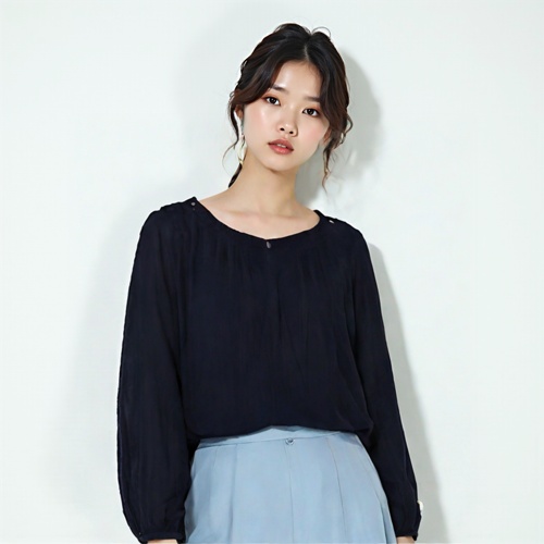 지컷 블라우스
