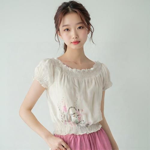 베네통 블라우스
