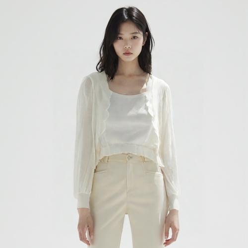레니본 숄카디건