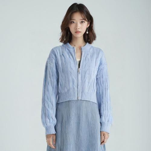 제너럴 아이디어 니트집업