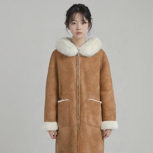 더아이잗 무스탕코트