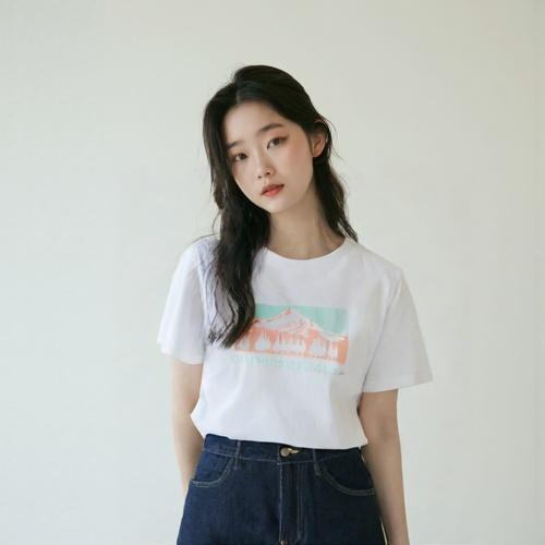 메종키츠네 반팔티셔츠