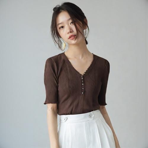 시슬리 브이넥니트