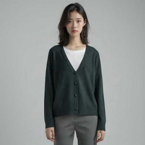 보브 브이넥카디건
