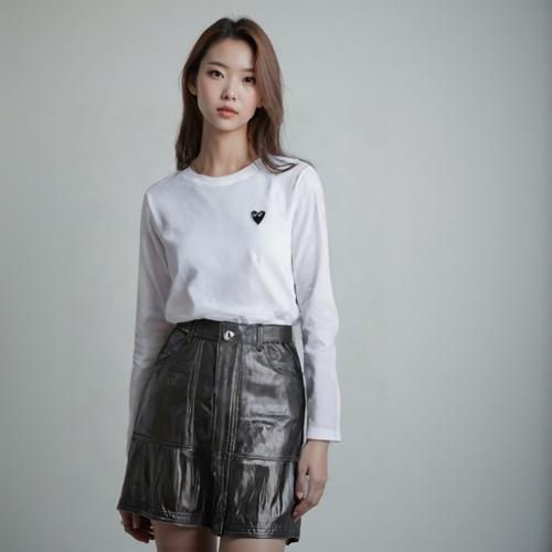 꼼데가르송 플레이 긴팔티셔츠
