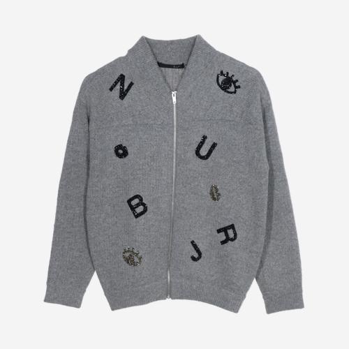 지컷 니트집업