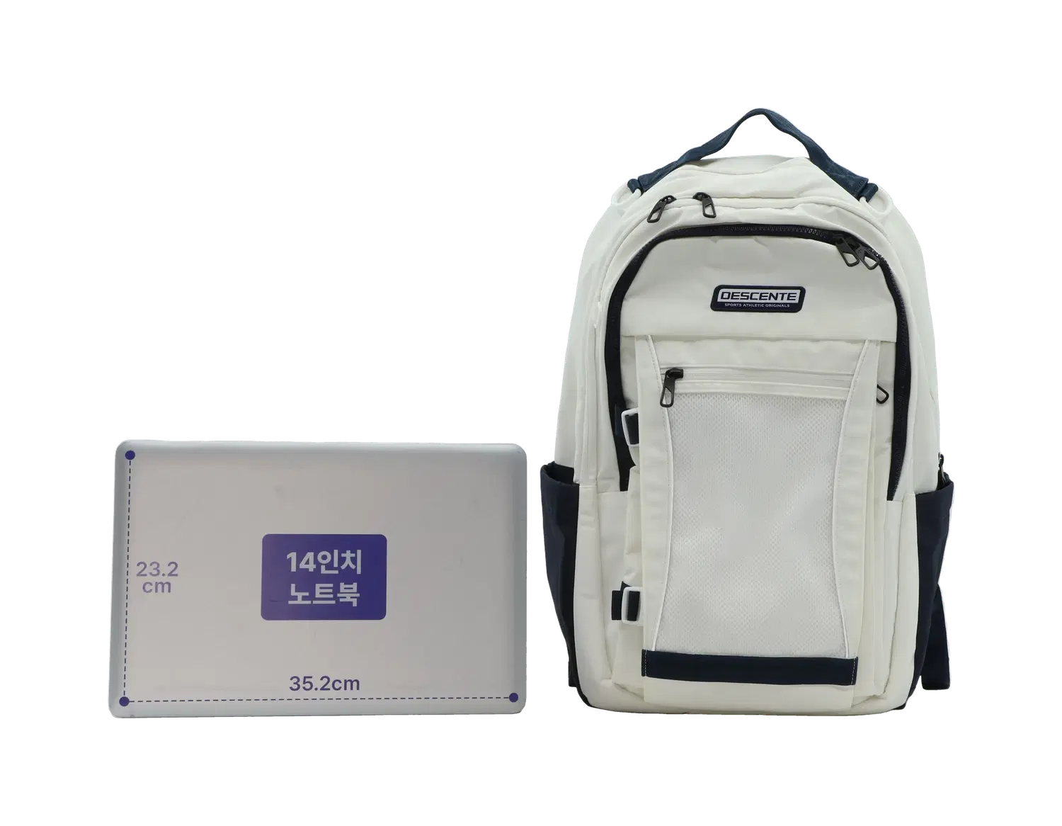 데상트 백팩 뒷면 2