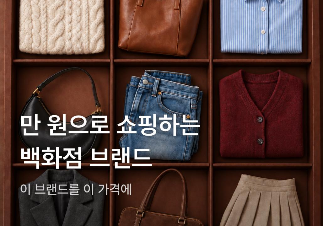 만 원으로 쇼핑하는 백화점 브랜드